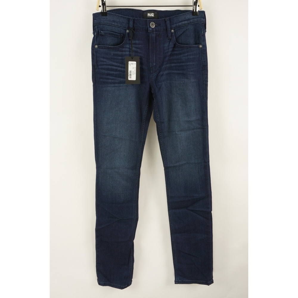 New Paige Lennox Slim Fit Jeans‎ Men's 30 x 33 Doncaster Dark Blue Stretch Denim